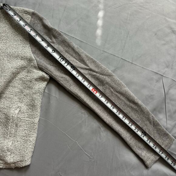 Ann Taylor LOFT Gray/Cream Button Up, Cardigan- L - Picture 8 of 8